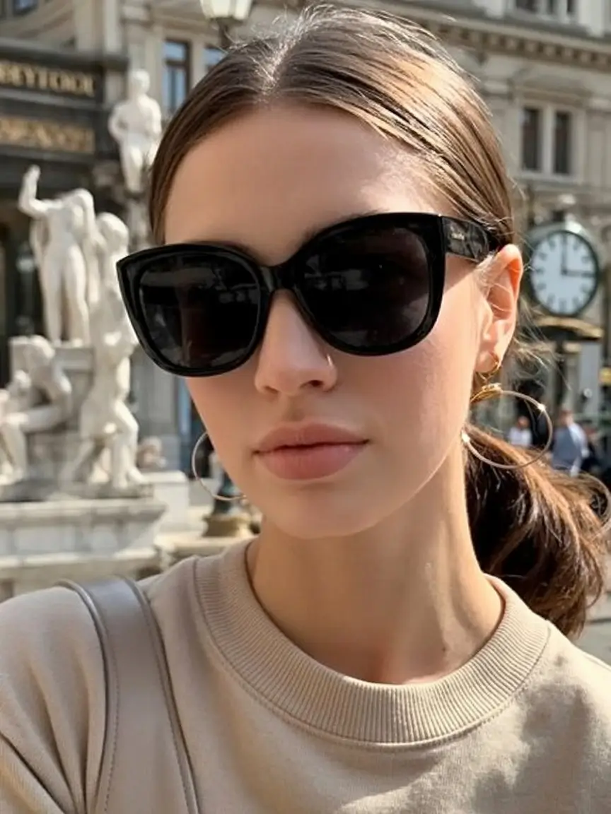 Summer Oversized sunglasses 2026 Classic Black Frames With Effortless European Summer Energy