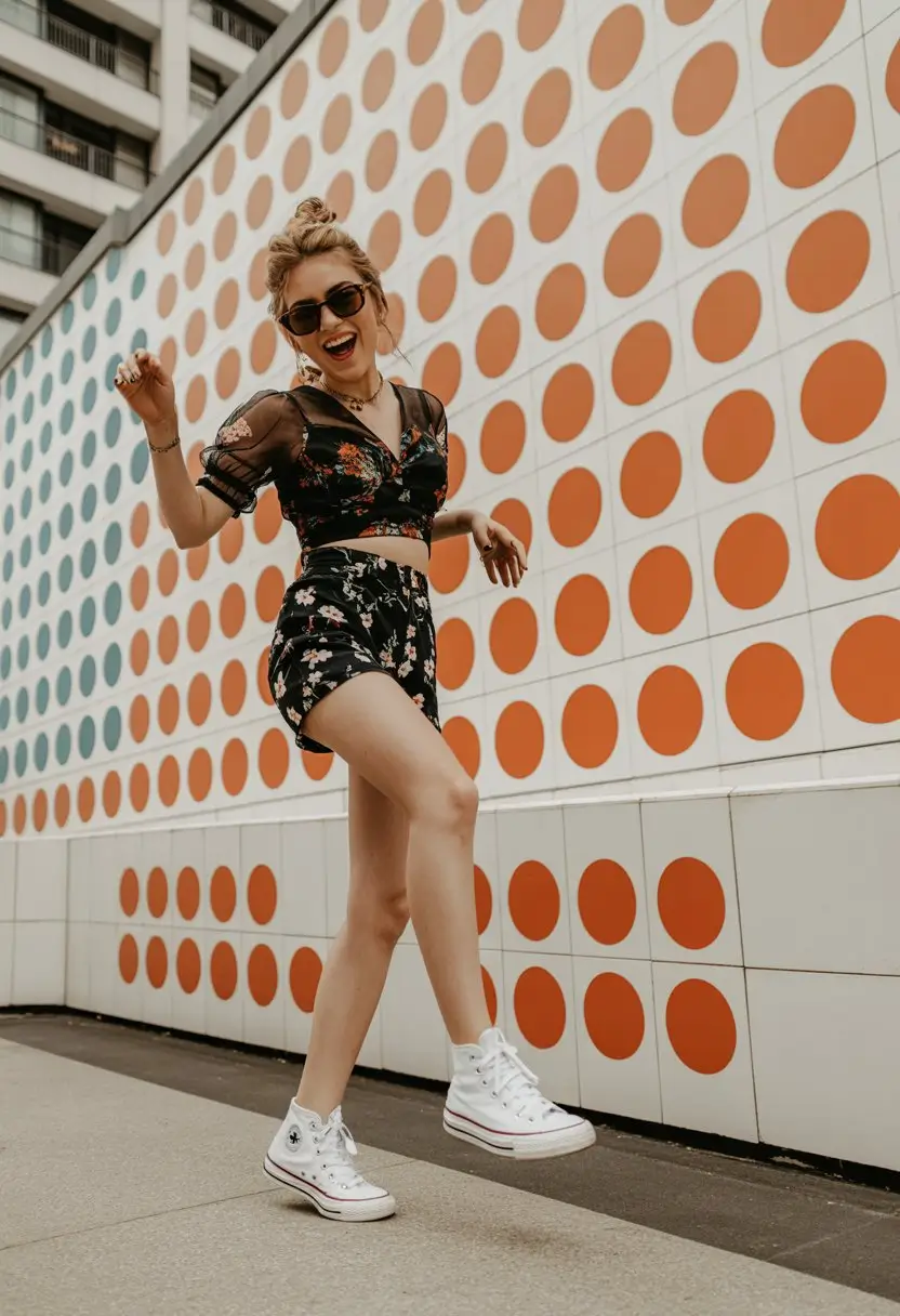 summer rave outfit for women 2026 Playful floral co ord with youthful energy