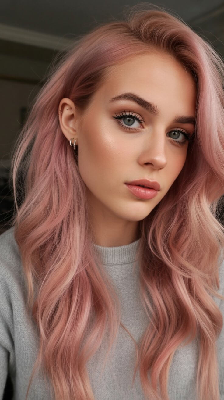 summer strawberry blonde hair color for women 2026 Muted Rose Strawberry Blonde with a Modern Edge