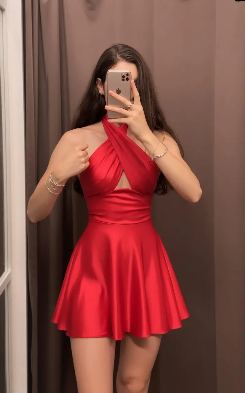 summer sundresses for women 2026 Red halter mini that brings bold feminine energy