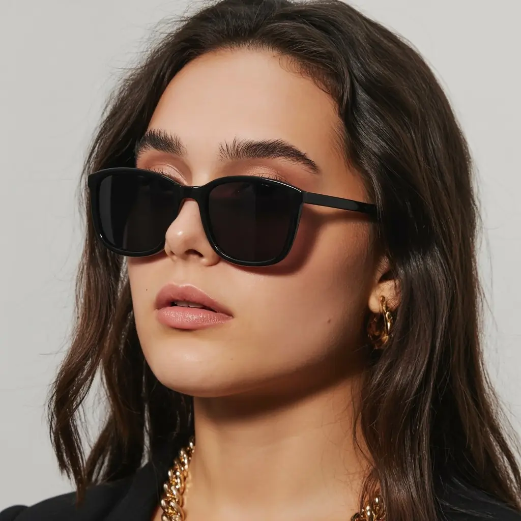 summer sunglasses for women 2026 Sharp black frames that instantly elevate everyday minimalism