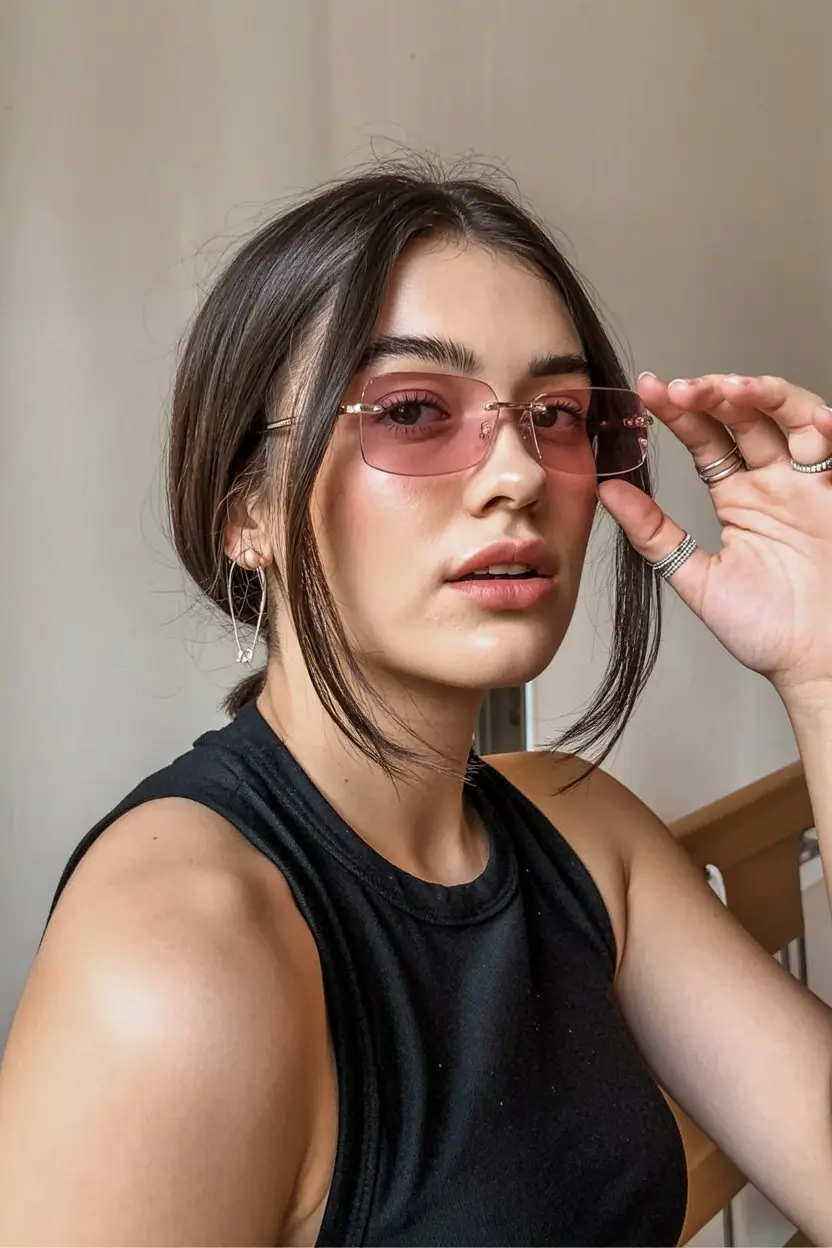 summer sunglasses for women 2026 Rimless tinted sunglasses for a barely there modern look