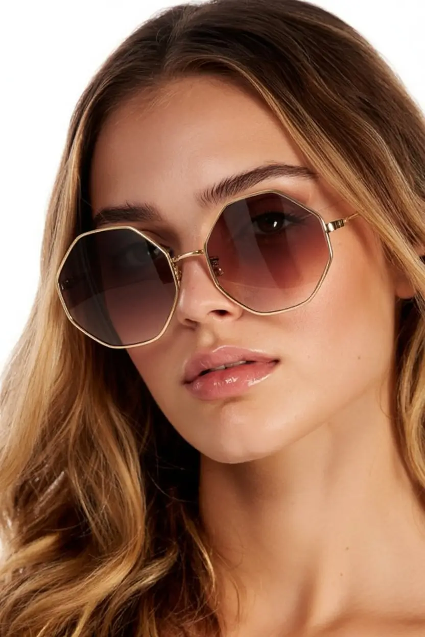 summer sunglasses for women 2026 Soft geometric frames in warm tones that glow with summer skin