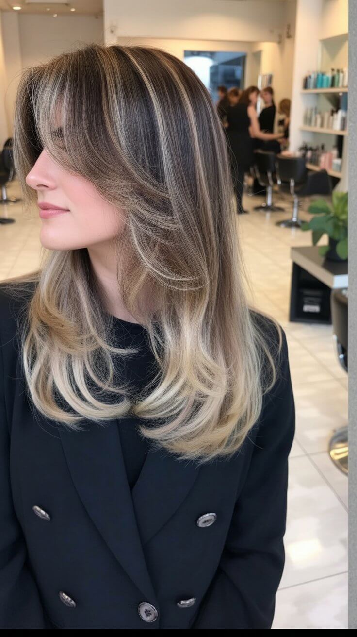 trendy summer haircut 2026 layered ash blonde cut with soft movement