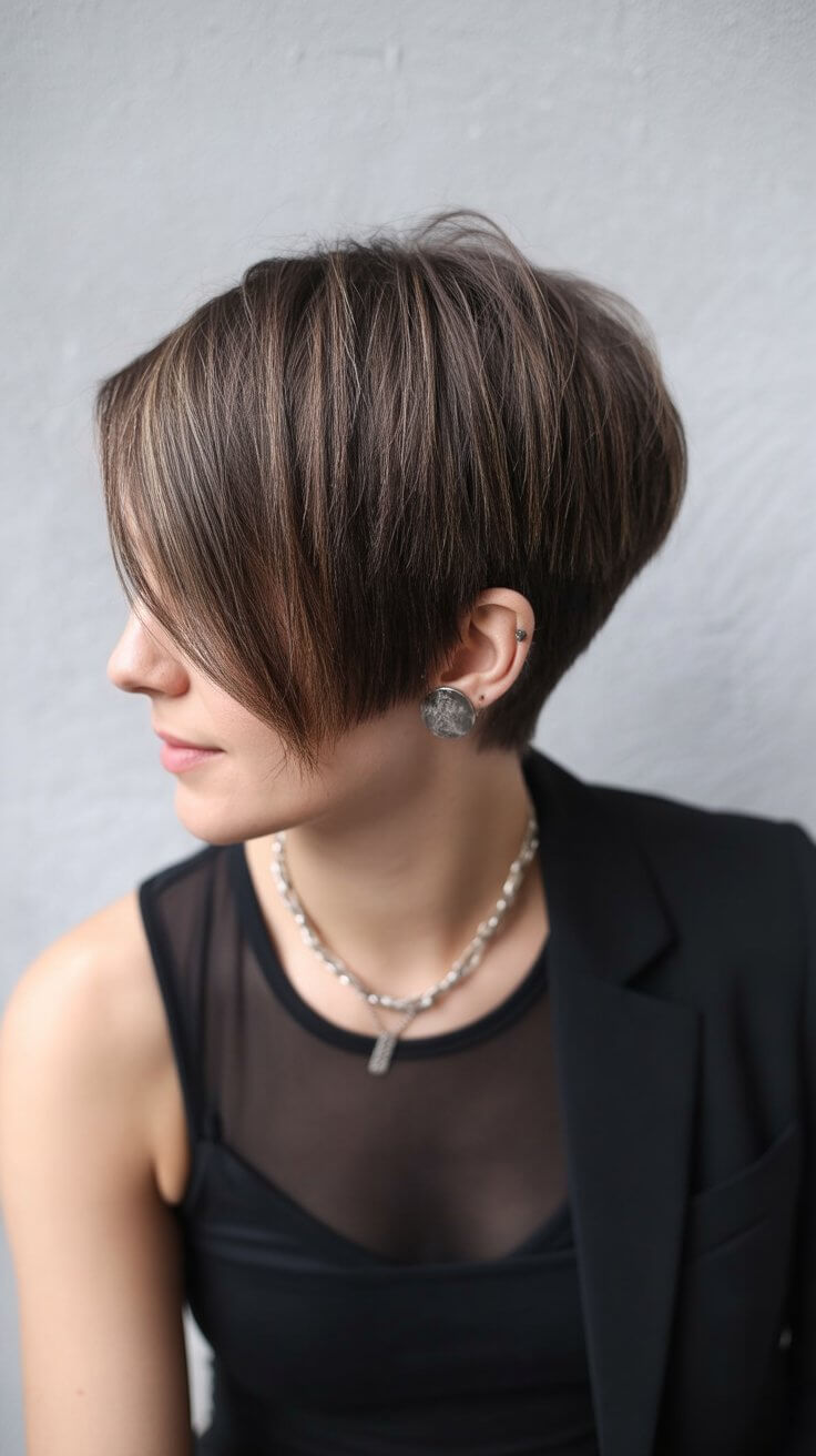 trendy summer haircut 2026 sharp textured pixie with modern edge
