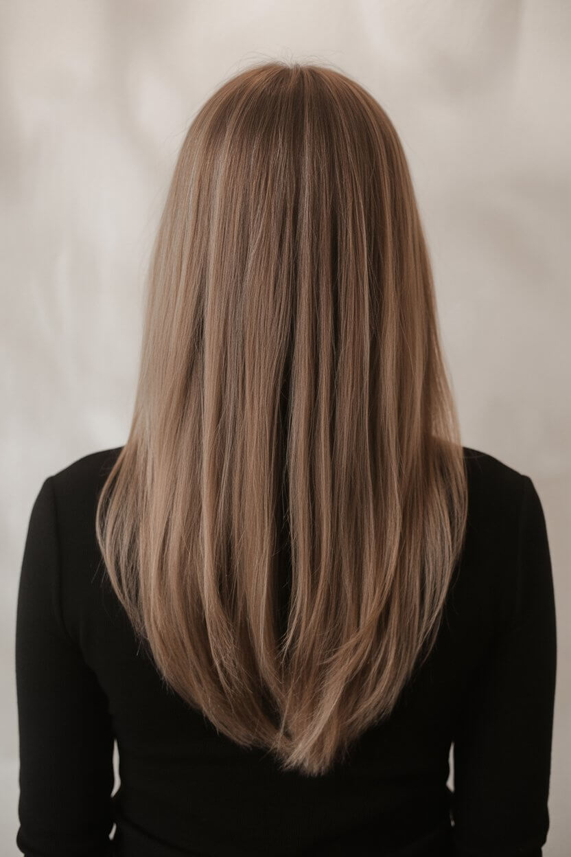 trendy summer haircut 2026 ultra sleek long layers with glossy finish