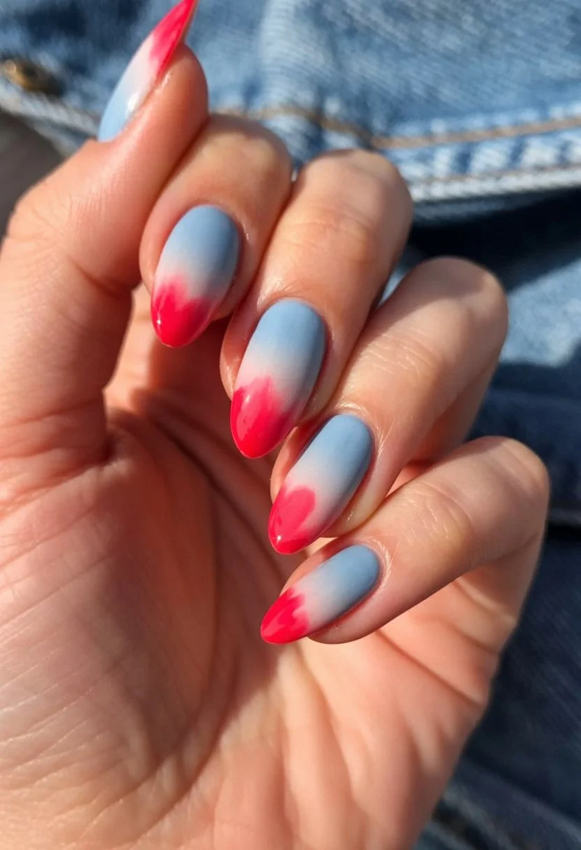 4th of july nails 2026 Soft Airbrushed Tips For A Cool Girl Summer
