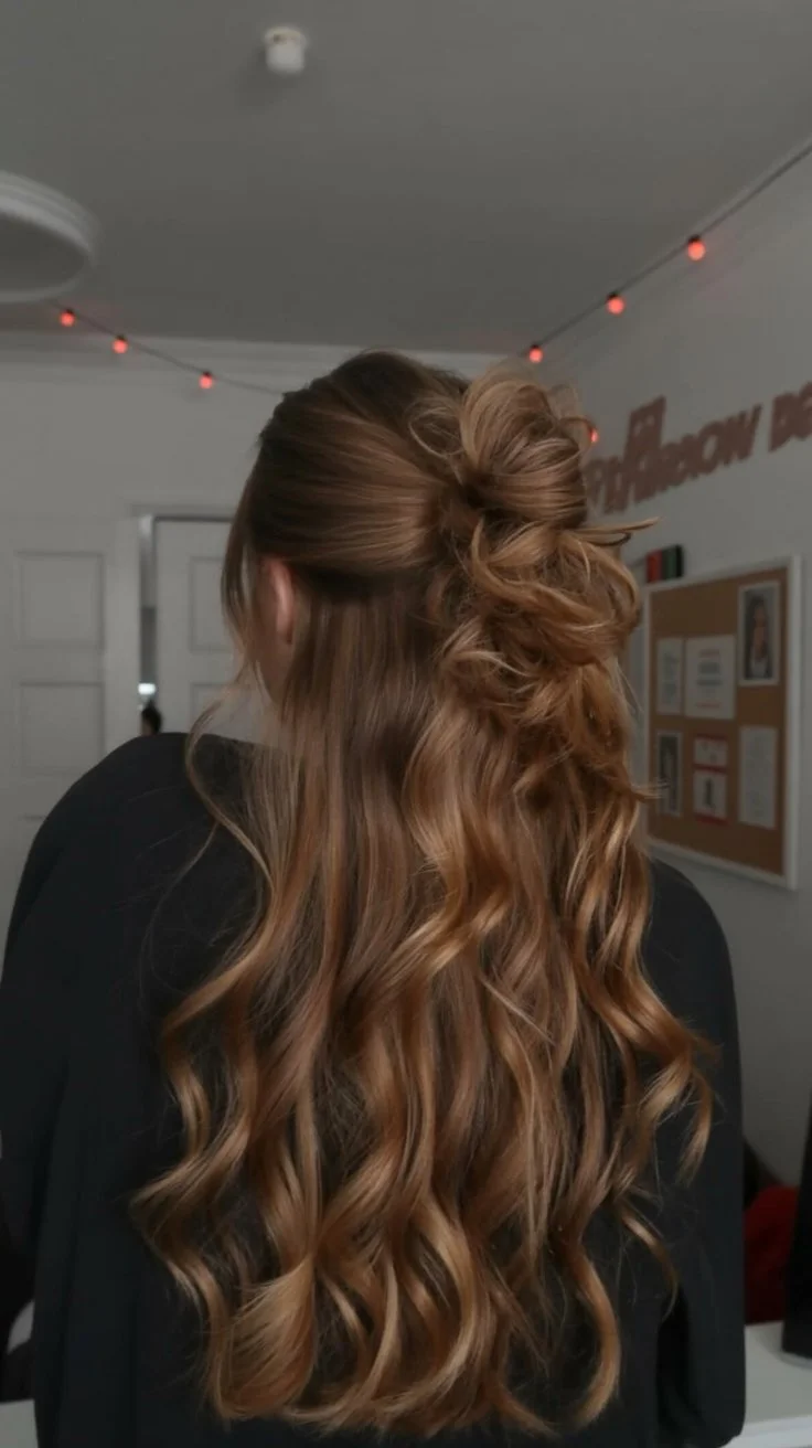beachy summer wavy hairstyle 2026 loose half up waves with an effortless twist