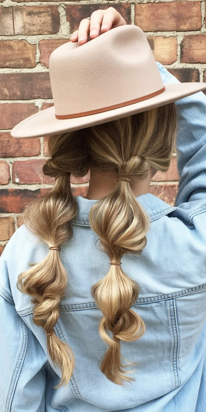 boho summer braids hairstyle 2026 Bubble Braids With a Western Boho Twist