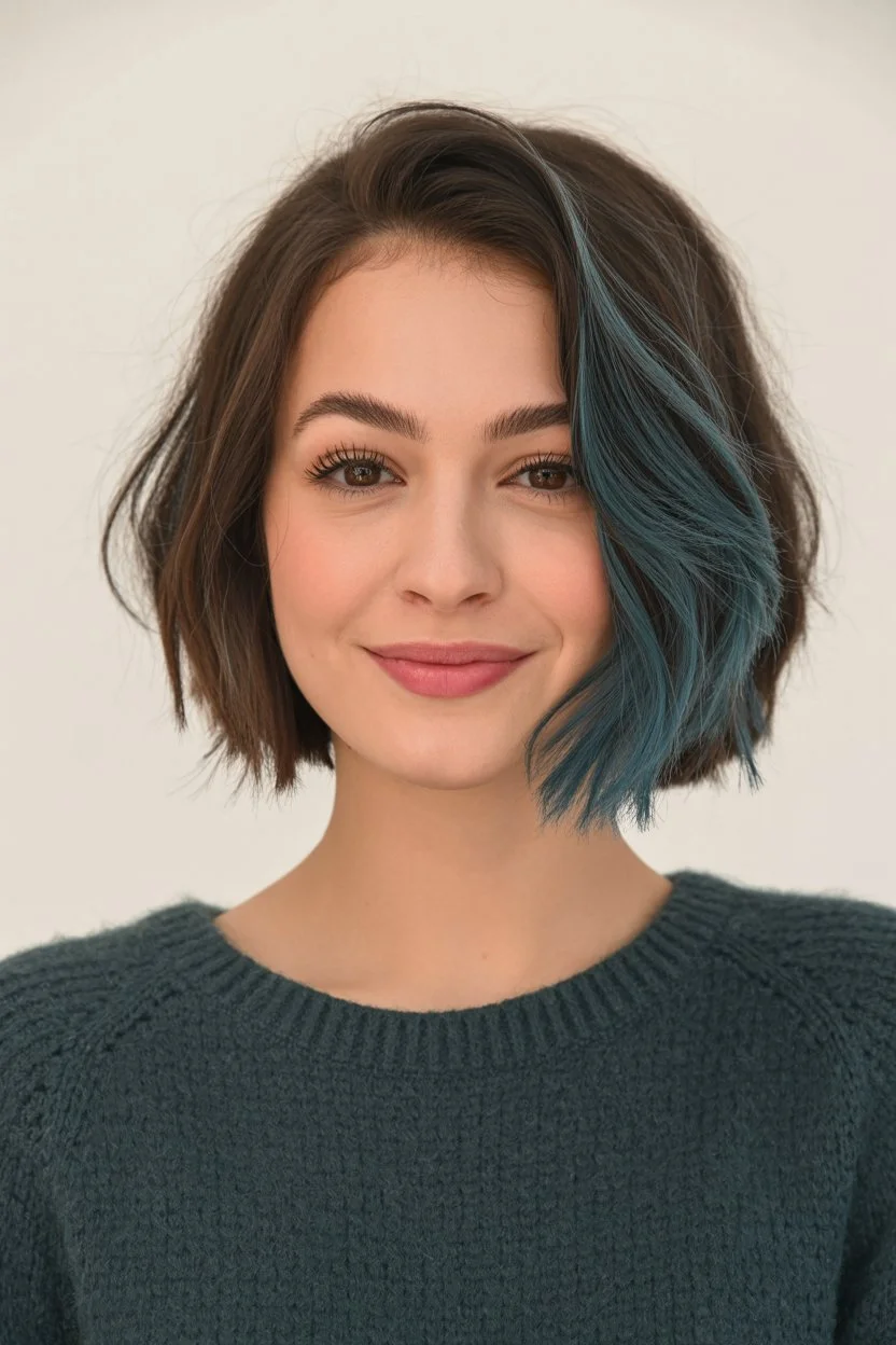 cute summer short hairstyles 2026 short bob with bold color accent for a playful summer shift