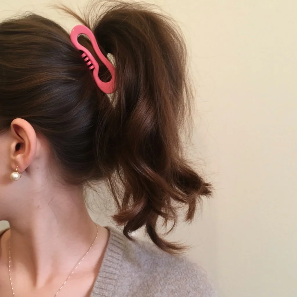 effortless summer quick hairstyles 2026 Claw clip ponytail with soft volume
