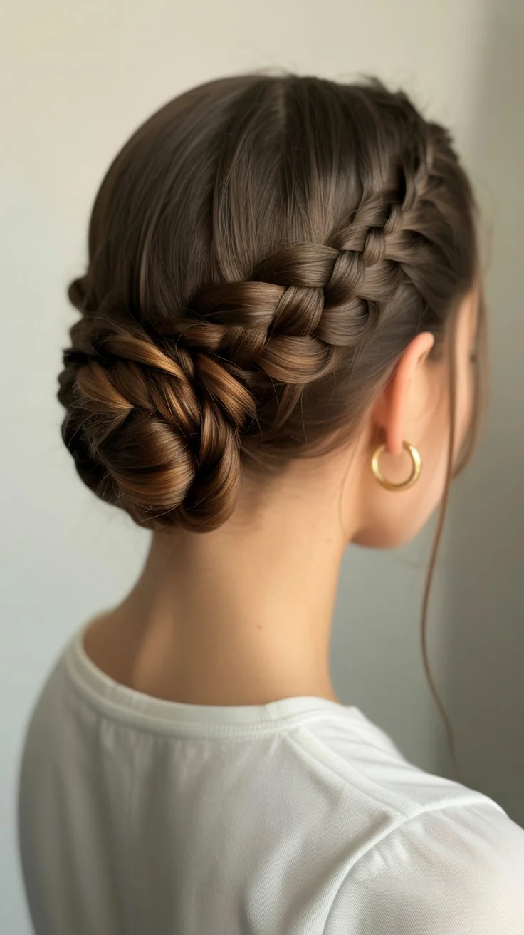 elegant summer updo hairstyles 2026 intricate braided low bun