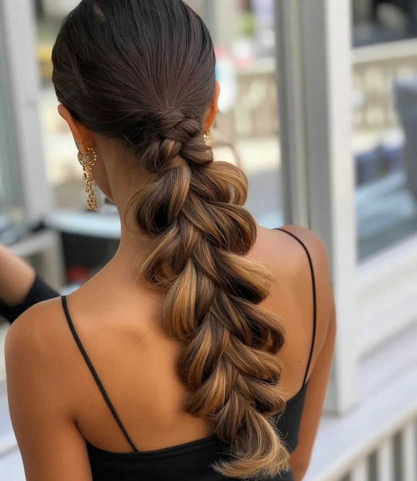 elegant summer wedding guest hairstyles 2026 Voluminous Bubble Braid With Soft Glam Texture