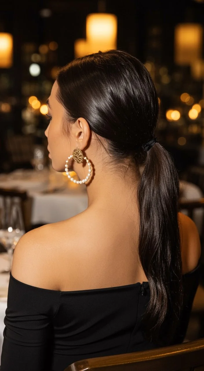 elegant summer wedding guest hairstyles 2026 Sleek Low Ponytail For Chic Evening Weddings
