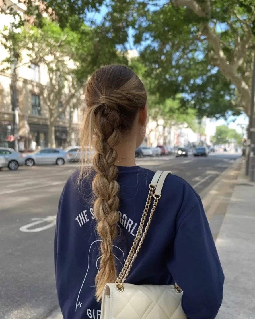 June hairstyles ideas 2026 Relaxed Bubble Braid for Everyday Summer Style