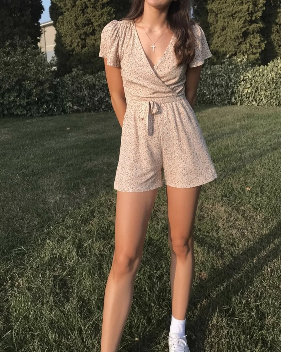 june outfits best ideas for summer 2026 Soft Floral Rompers For Golden Hour Evenings