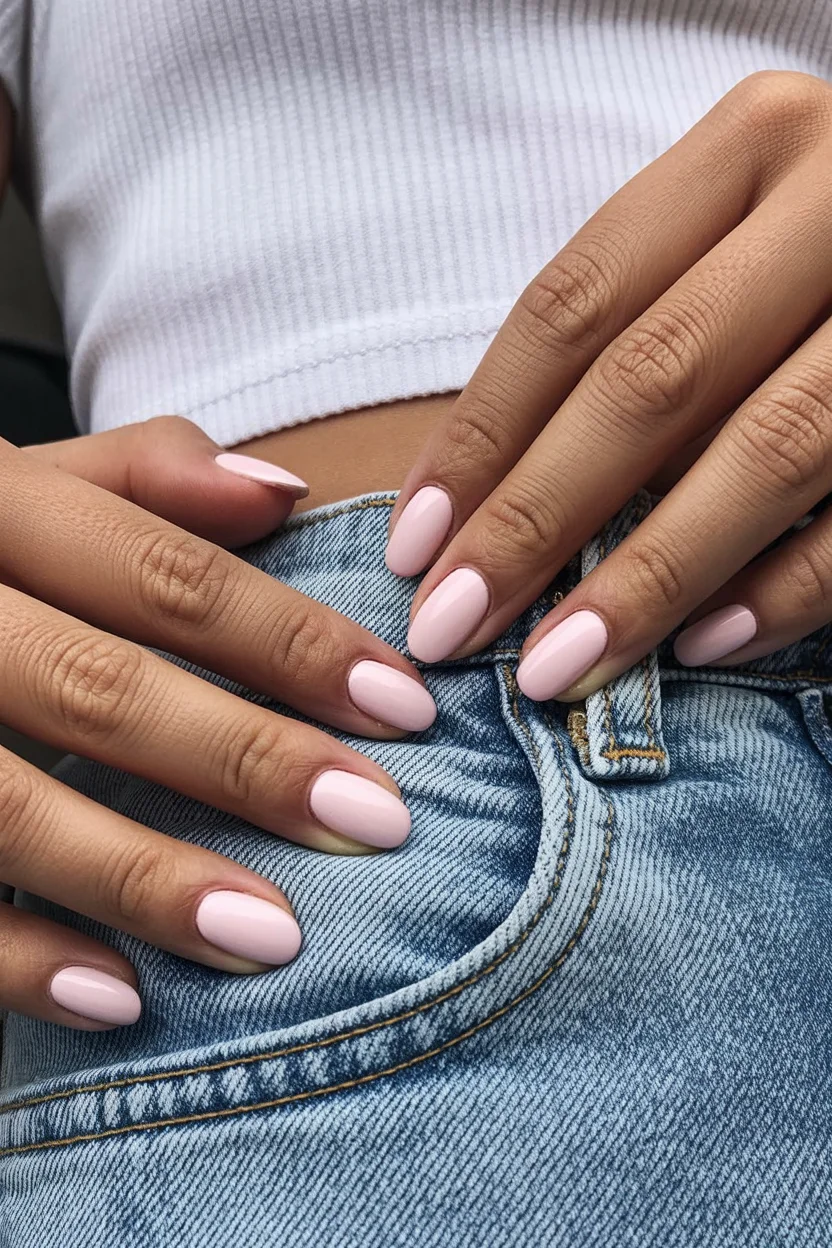 light summer nails 2026 Soft Ballet Pink Everyday Nails