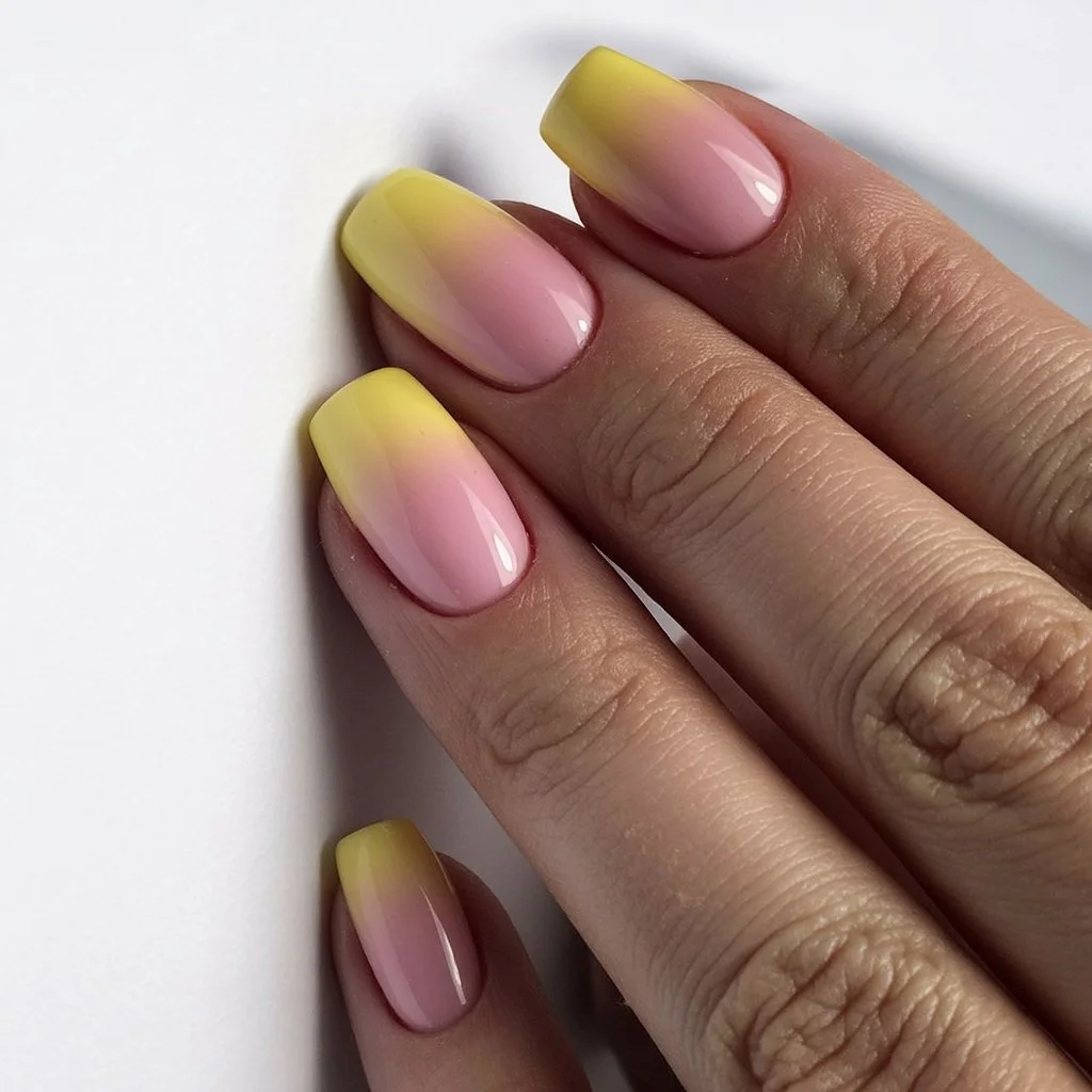 light summer nails 2026 Lemon Sorbet Ombre For Sunny Day Energy