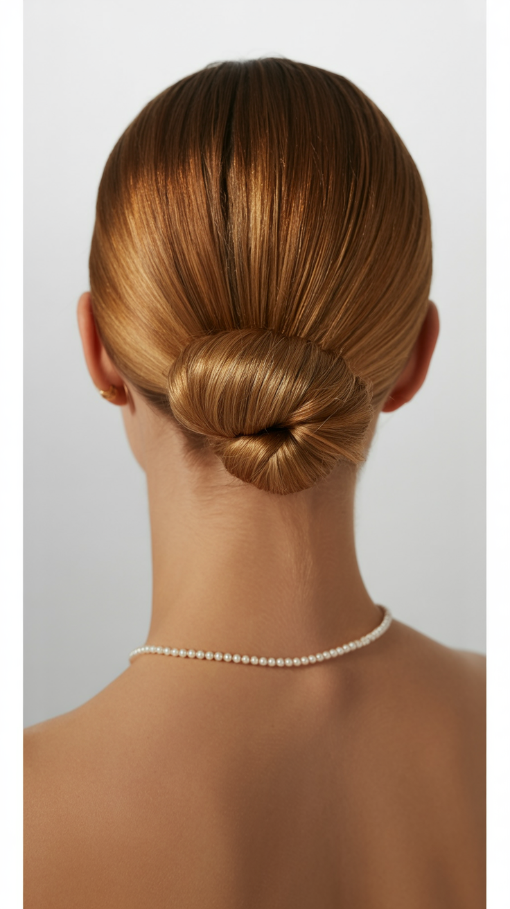 messy summer bun hairstyles 2026 Minimal Sleek Bun with Quiet Luxury Energy
