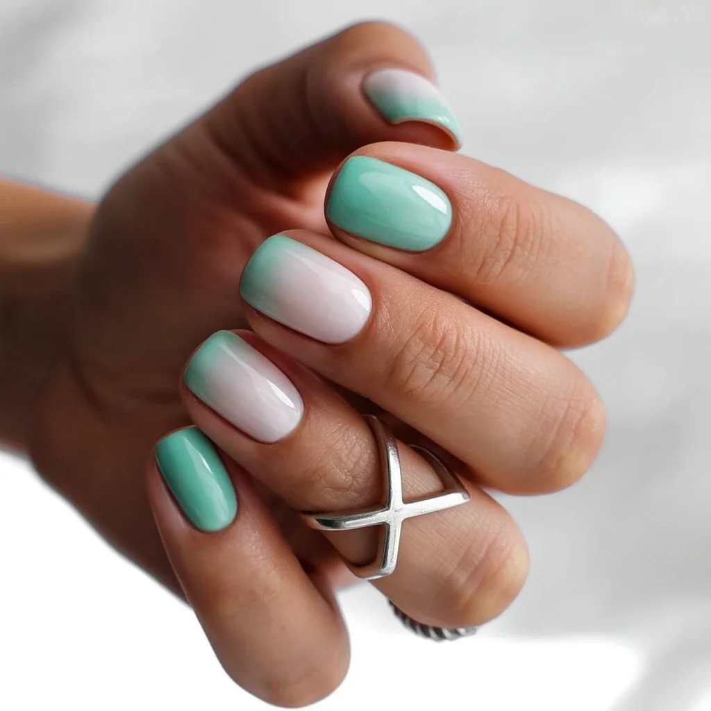 neon summer nails 2026 Soft Mint Glow For Quiet Summer Days