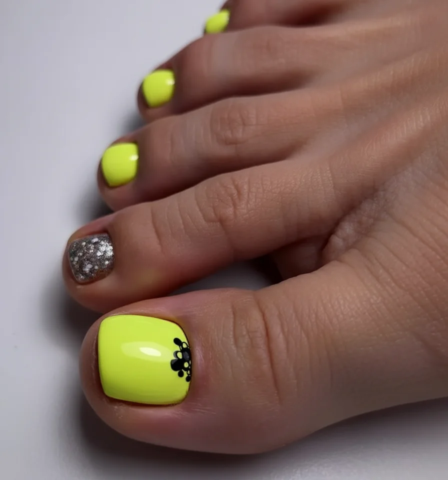 pedicure ideas summer trends 2026 Electric Lime For Girls Who Never Play It Safe