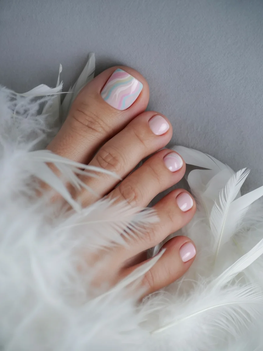 pedicure ideas summer trends 2026 Soft Pastel Waves For Dreamy Summer Days