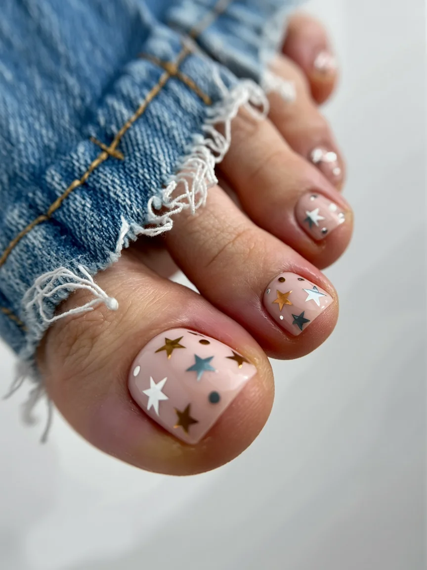 pedicure ideas summer trends 2026 Tiny Stars And Little Main Character Moments