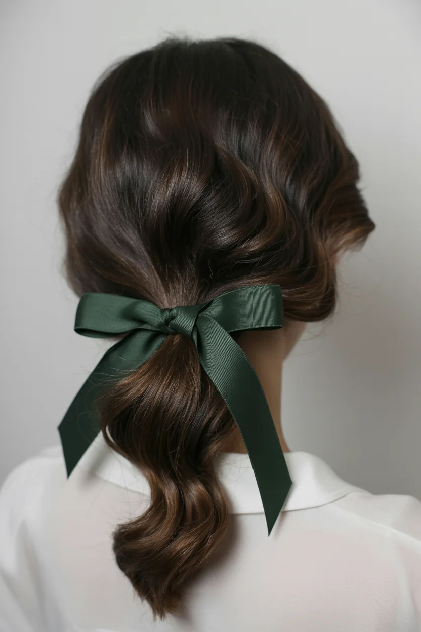 quick summer 5-minute hairstyles 2026 Elegant Ribbon Ponytails For Effortless Evening Hair