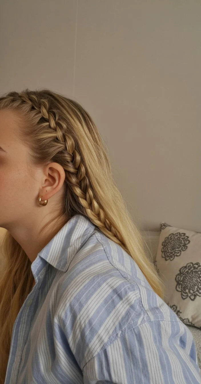 quick summer easy hairstyle 2026 Side cornrow braids with clean structure