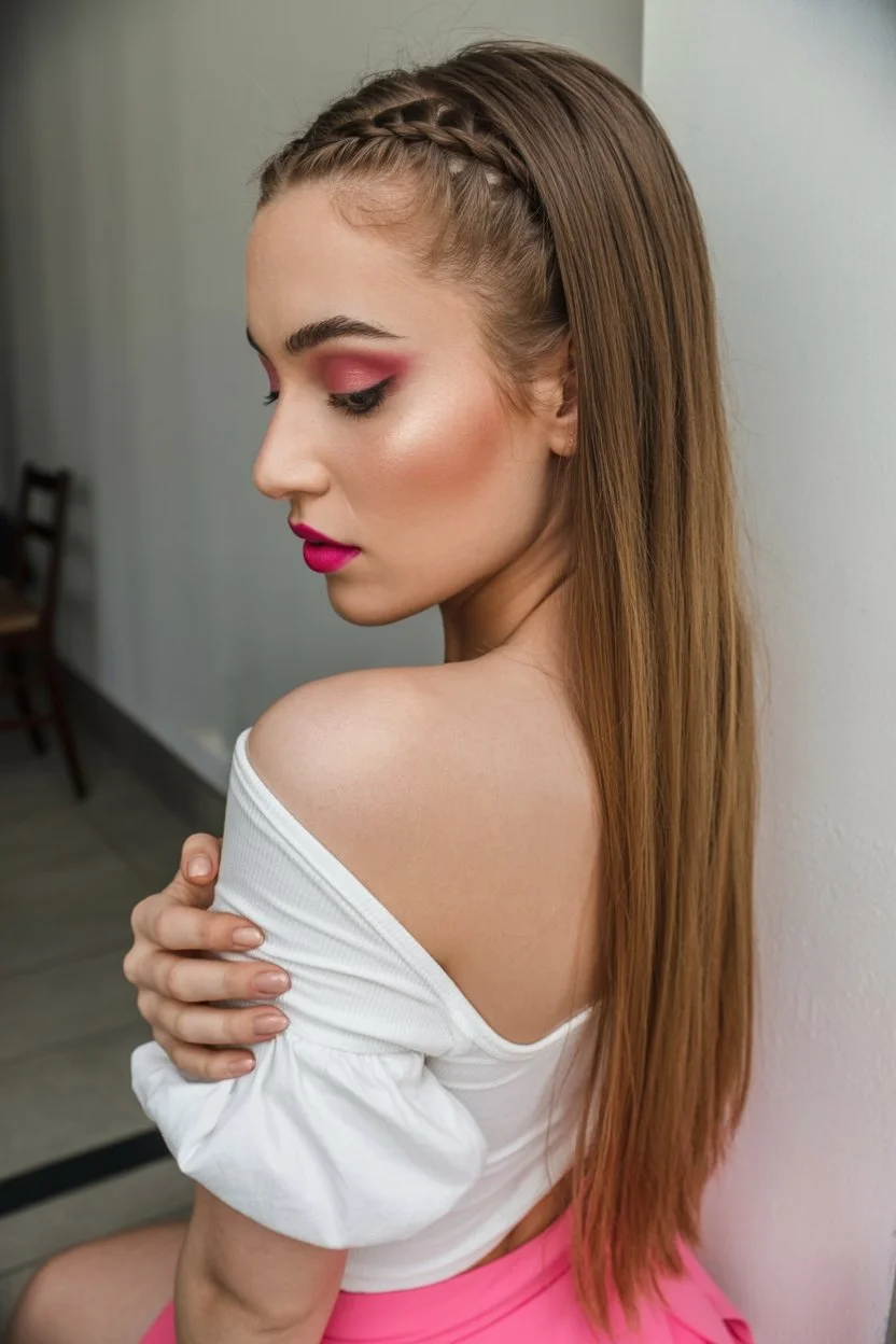 quick summer easy hairstyle 2026 Sleek side braid accent on straight lengths