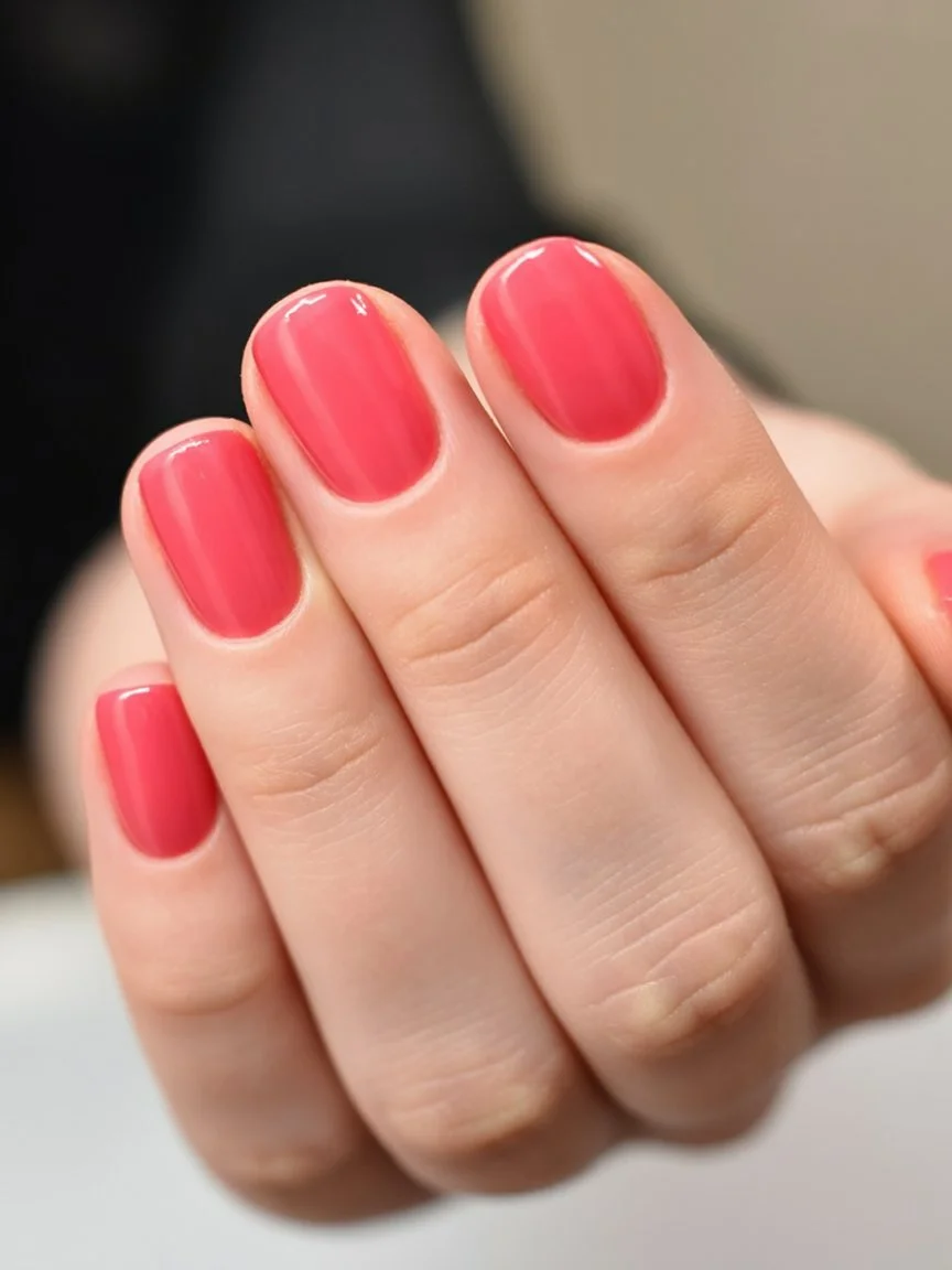 short summer nails 2026 Juicy Coral Nails For Endless Summer Afternoons