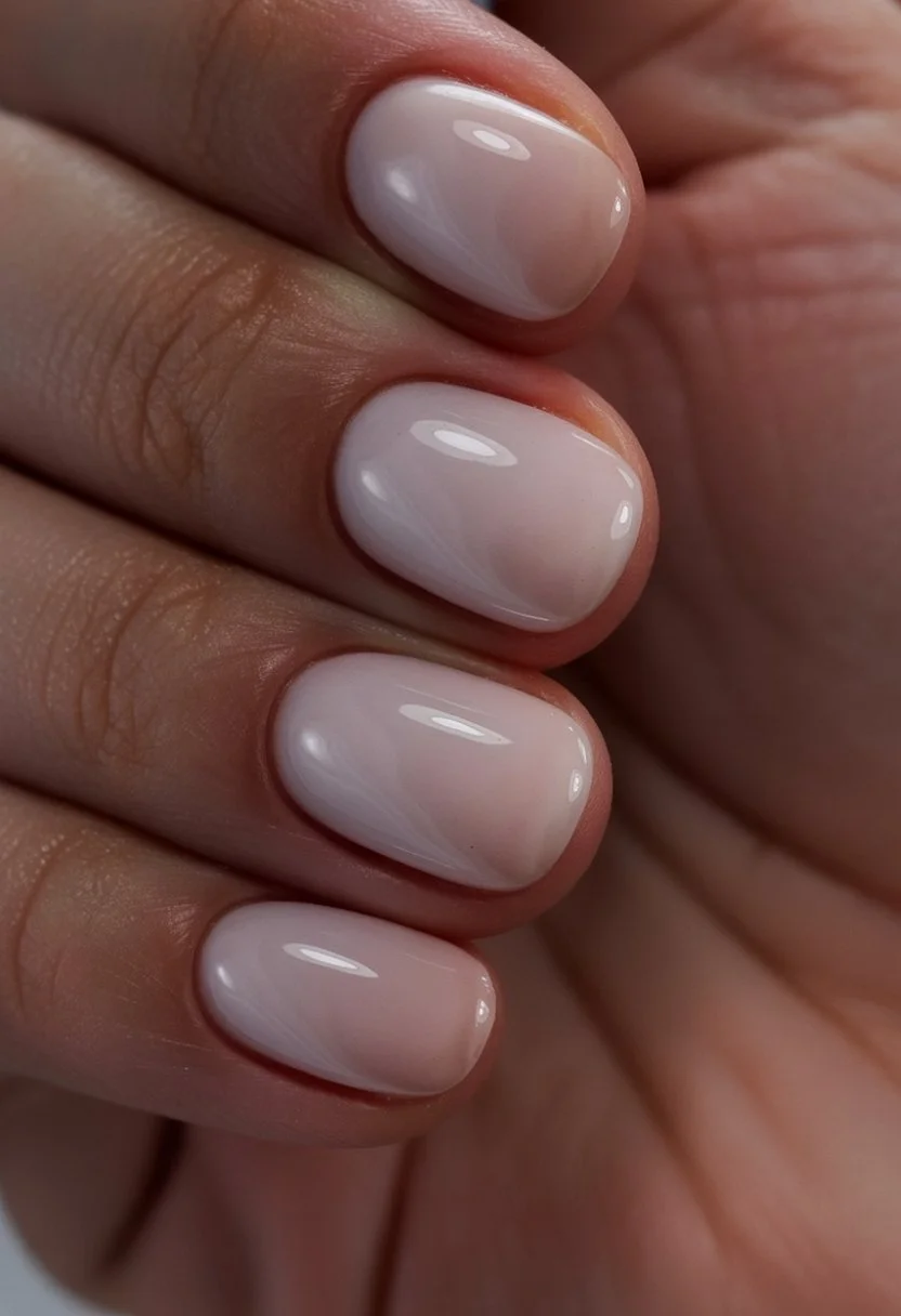 short summer nails 2026 Milky Blush Nails For The Clean Girl Summer Era
