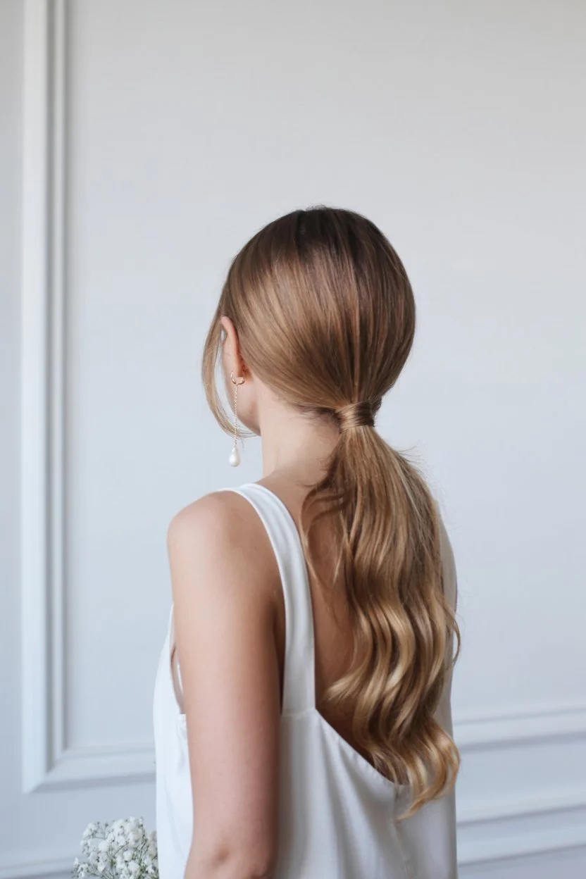 sleek summer ponytail hairstyle 2026 soft low ponytail with glossy natural flow
