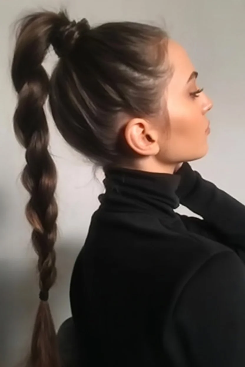sleek summer ponytail hairstyle 2026 sculpted bubble ponytail statement look