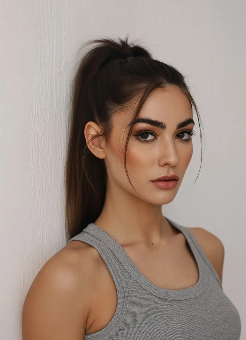 sleek summer ponytail hairstyle 2026 clean high ponytail everyday definition