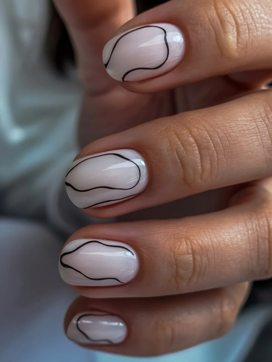 summer dip nails 2026 Abstract Line Art For Quiet Luxury Summer Style