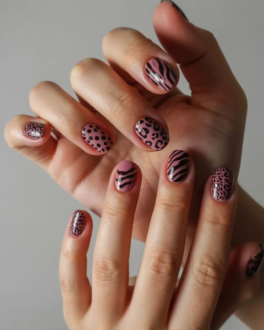 summer gel nails 2026 Wild Pink Prints With Fashion Week Energy