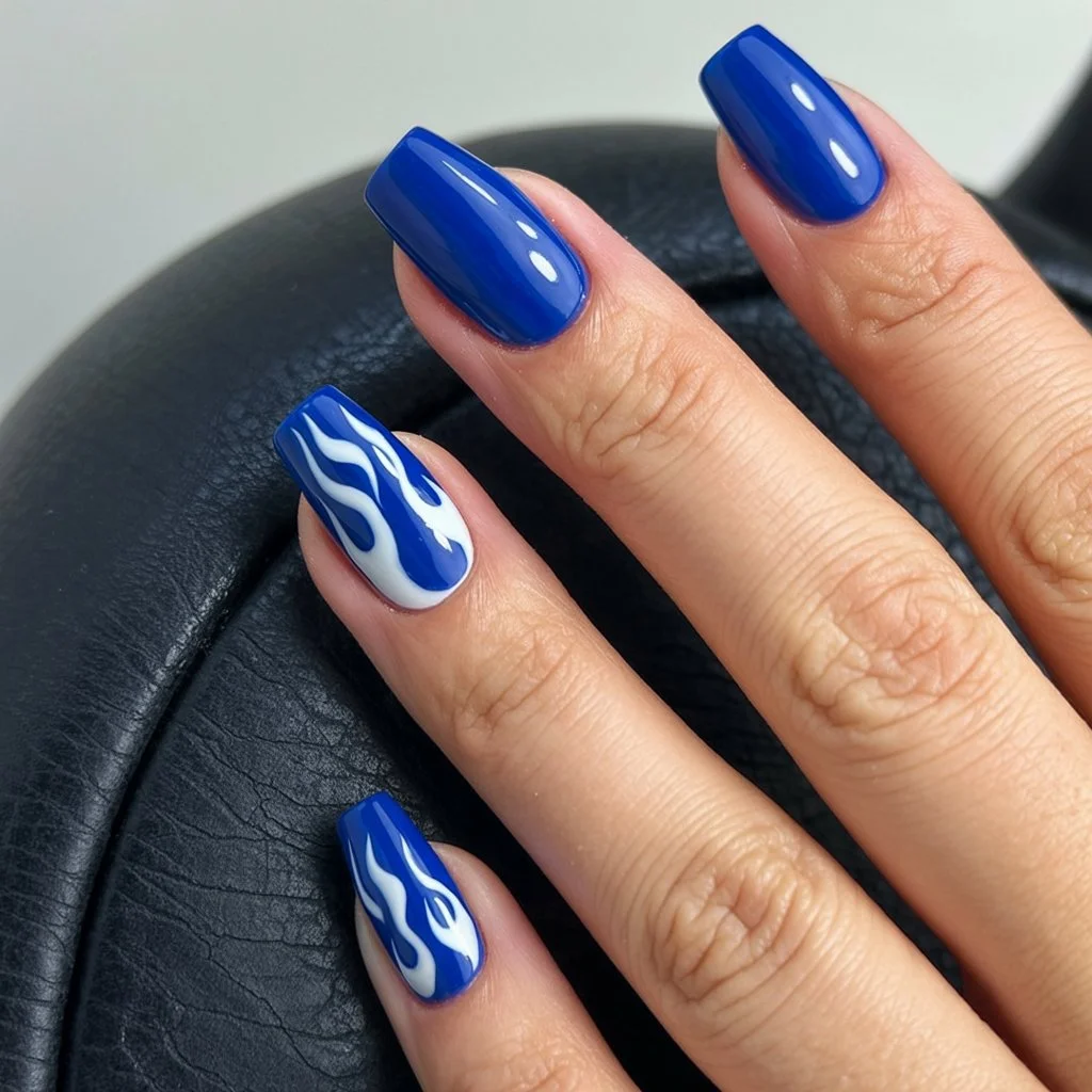 summer gel nails 2026 Electric Blue Energy For Summer Days