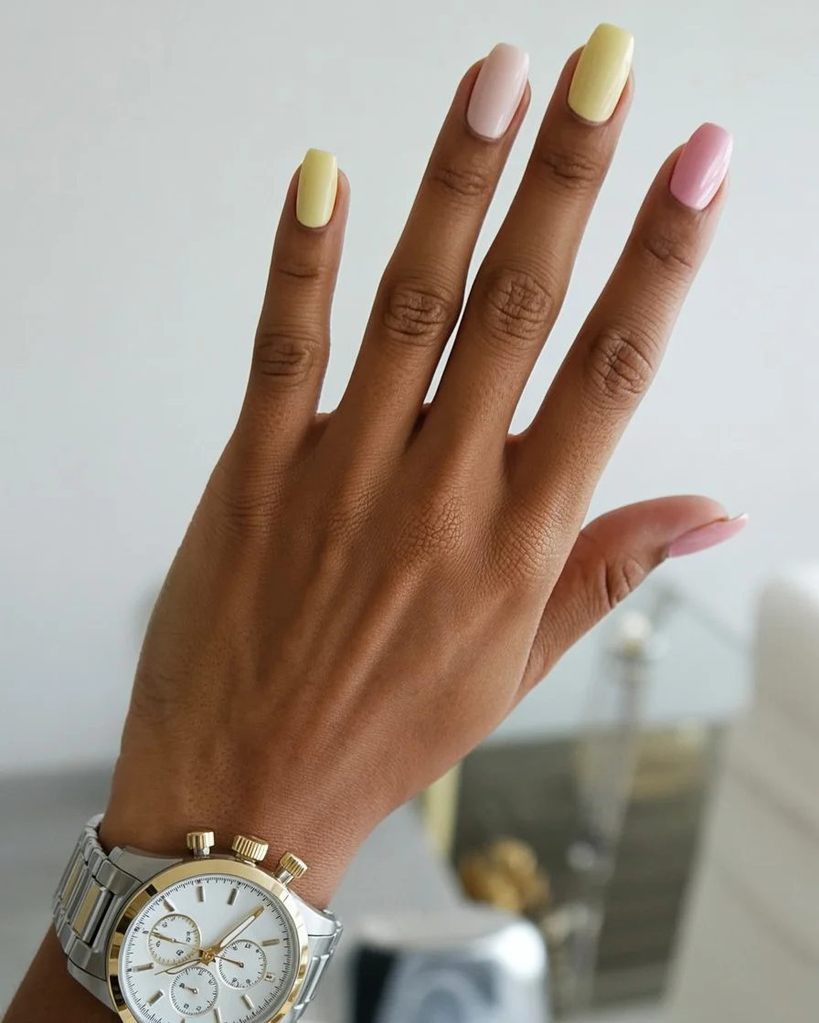 summer manicure color ideas 2026 Pastel Sorbet Shades That Feel Like Weekend Brunch