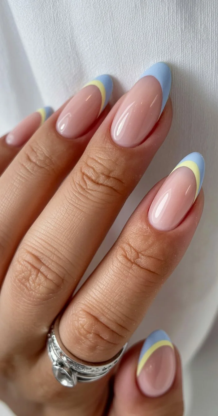 summer nail art 2026 Pastel French Curves with Soft Minimal Energy