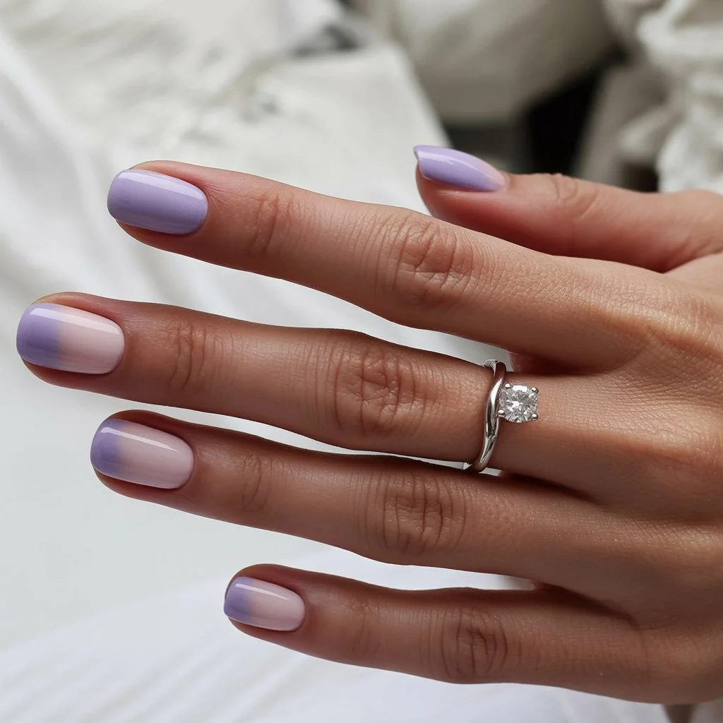 summer nail art 2026 Lavender Fade Nails with Quiet Luxury Summer Style