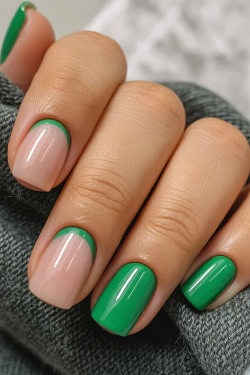 summer nail art 2026 Emerald French Nails with Fresh Minimal Energy