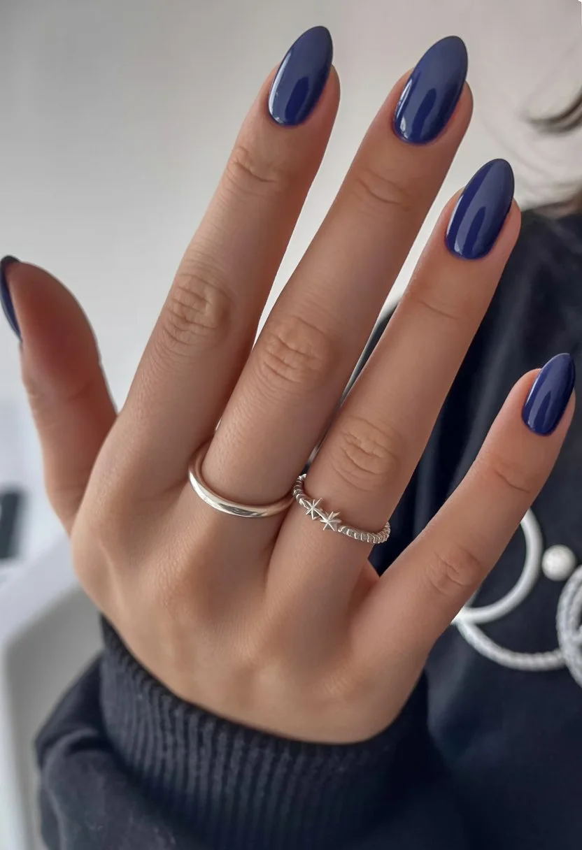 summer nail colors 2026 Deep Royal Blue for Girls Who Love Bold Color