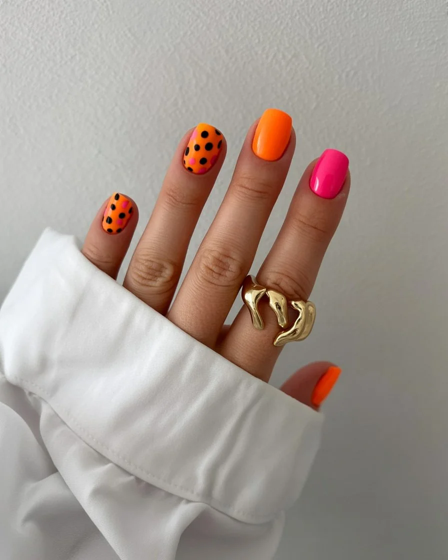 summer nail colors 2026 Neon Pop Art Nails for Girls Who Never Skip Summer