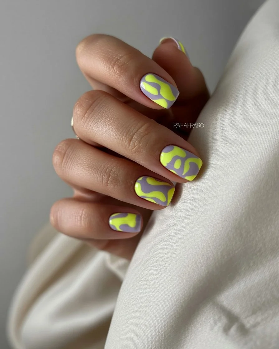 summer nails square 2026 Neon Waves Bringing Y2K Back In The Best Way