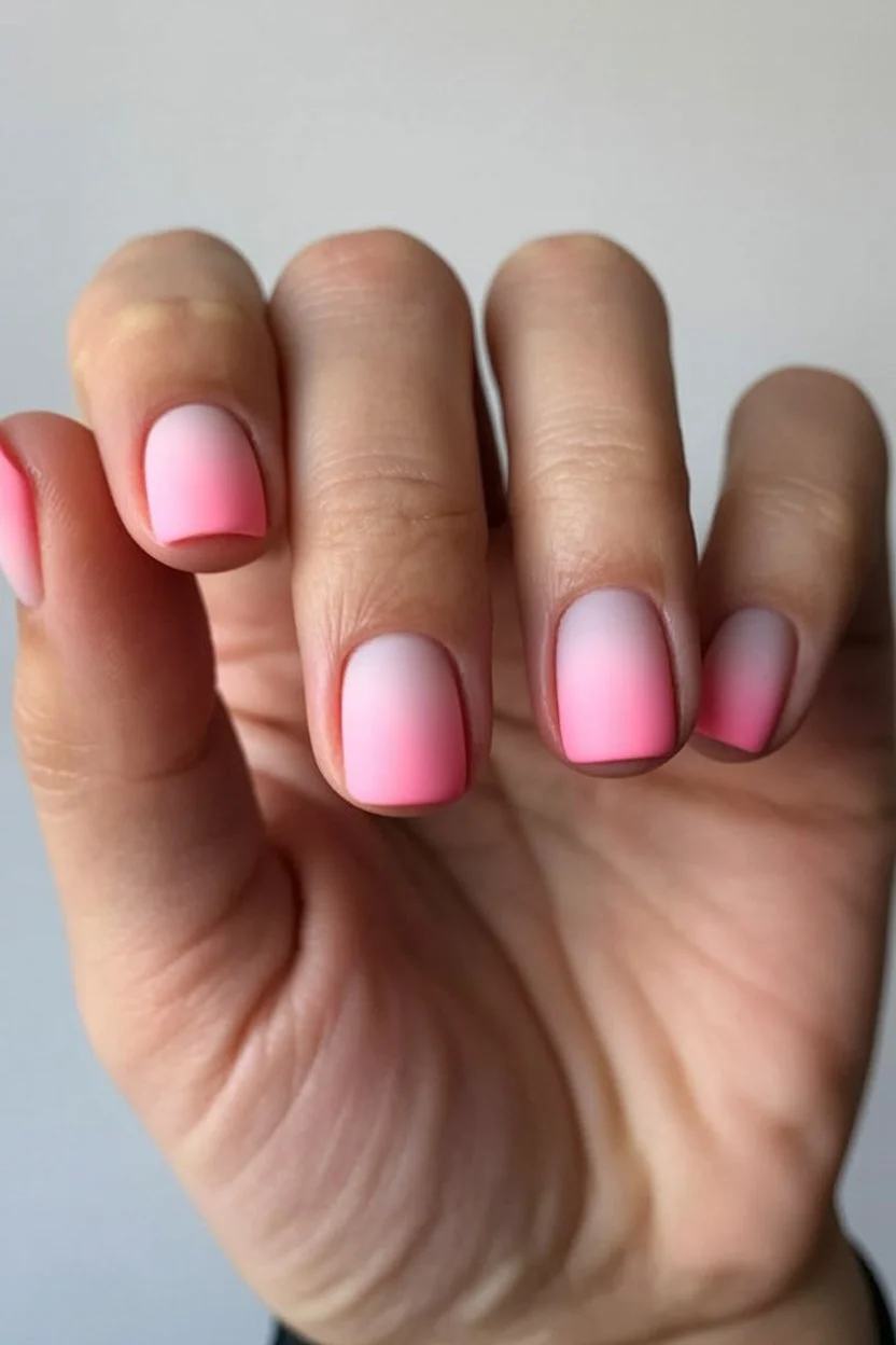 summer ombre nails 2026 Soft Pink Ombre Nails For Minimalist Summer Girls