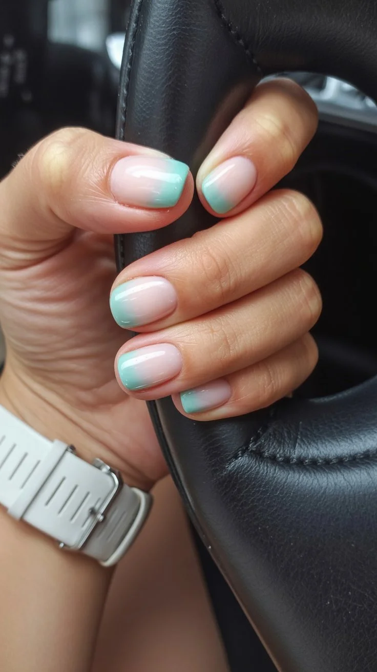 summer ombre nails 2026 Mint Ombre Nails For Cool Girl Summer Days