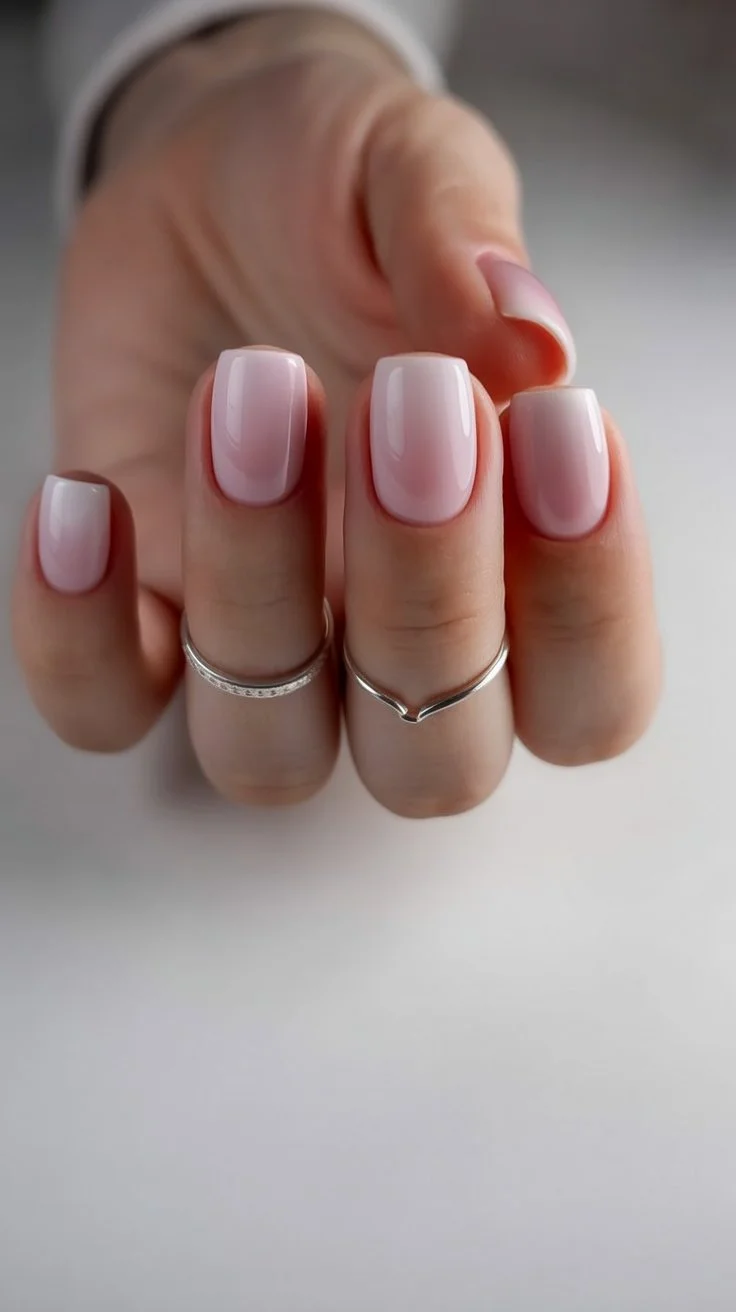 summer ombre nails 2026 Milky Pink Ombre Nails That Quietly Look Expensive
