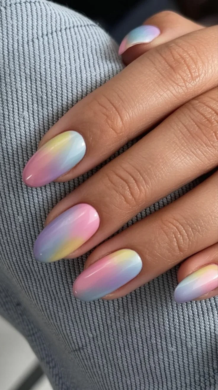 summer ombre nails 2026 Rainbow Pastel Ombre Nails For The Ultimate Summer Mood