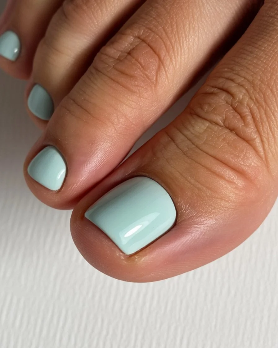 summer pedicure colors 2026 Soft Mint Green Pedicure For Fresh Spring To Summer Days